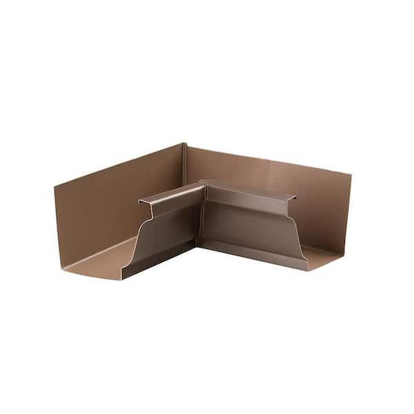PEAK 5 in. Brown Aluminum Inside Corner Gutter Mitre