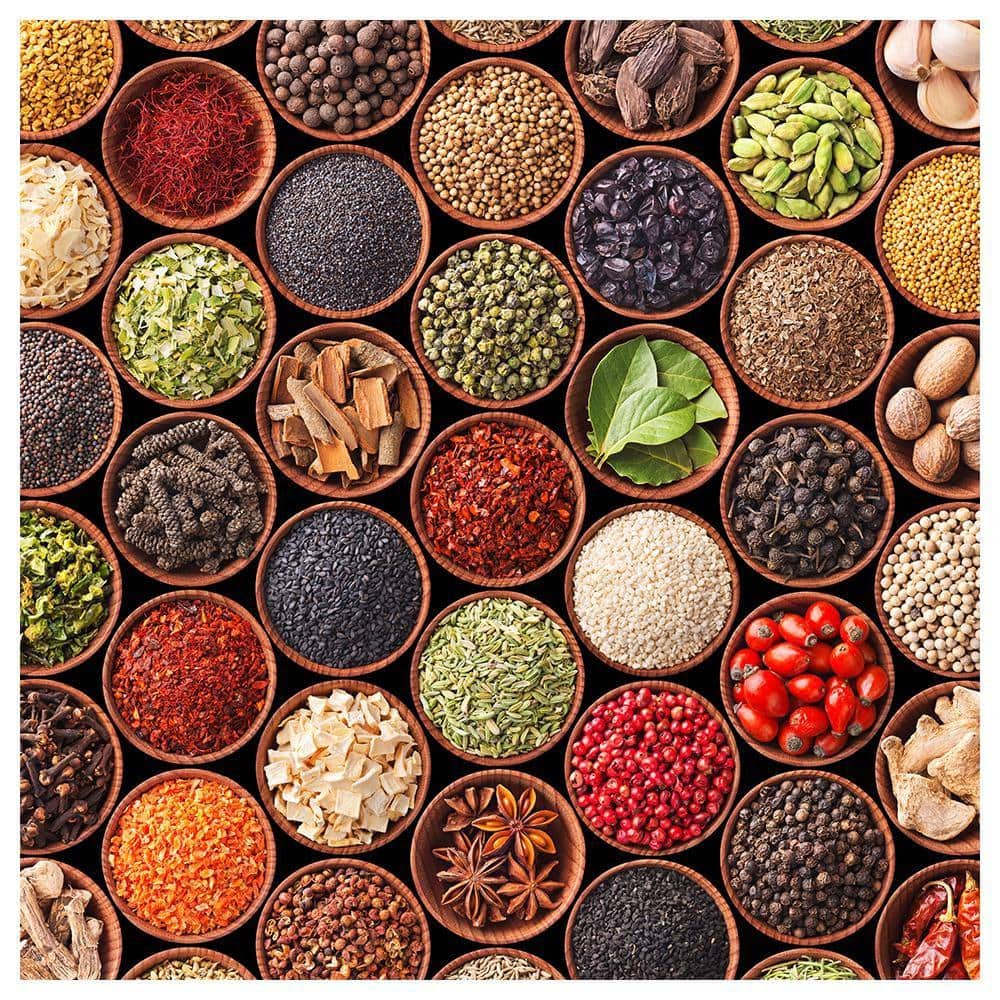 Colorful Spices by Unknown 1 Piece Unframed Canvas Drawing Print 14 in. x 14 in. price history on PriceWatchPro