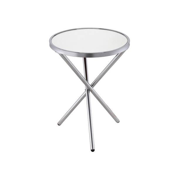 Acme Furniture Lajita Mirror and Chrome Side Table