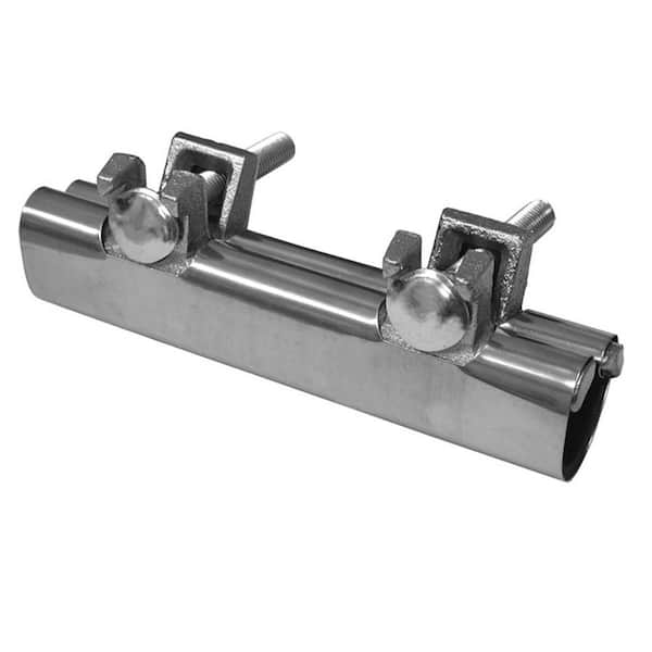 JONES STEPHENS 6 in. Stainless Steel Two-Bolt Pipe Repair Clamp for 1/2