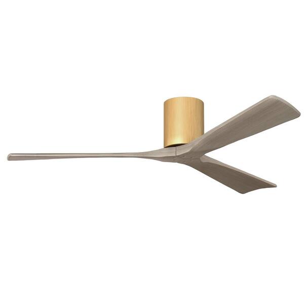 Matthews Fan Company Irene-H 60-in Matte Black Indoor/Outdoor Flush Mount Ceiling Fan with Remote (5-Blade)