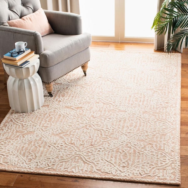 Capri 6 ft. x 9 ft. Rust/Ivory Border Two-Toned Area Rug