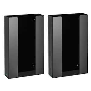 Triple Box Capacity Acrylic Black Glove Dispenser (2-Pack)