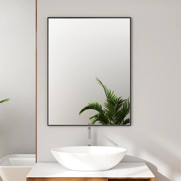 waterpar 28 in. W x 36 in. H Rectangular Aluminum Framed Wall Bathroom ...
