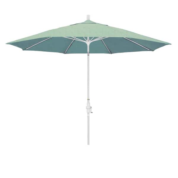 11 foot white patio umbrella Treasure Garden  ft Octagonal Outdoor (High-Performance Auto-Tilt) Keep your eyes and skin healthy with this waterproof and UV protection umbrella California Umbrella 11 ft. Round