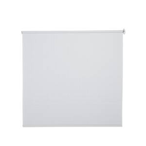 White Cordless Wheel-Operated Light Filtering PVC Exterior Shade 72 in. W x 72 in. L