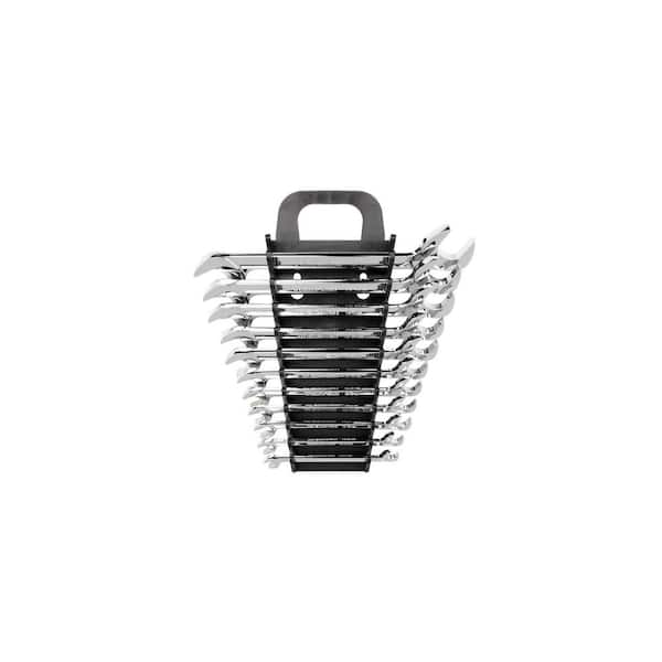 TEKTON Angle Head Open End Wrench Set, 11-Piece (1/4-3/4 in.) - Holder