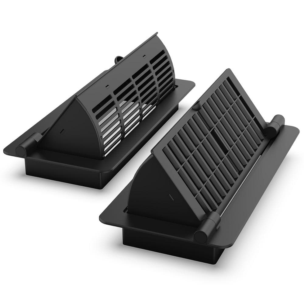 2-Pack 4 in. x 10 in. ABS Plastic Floor Register Deflectors, Heat Air Vent 