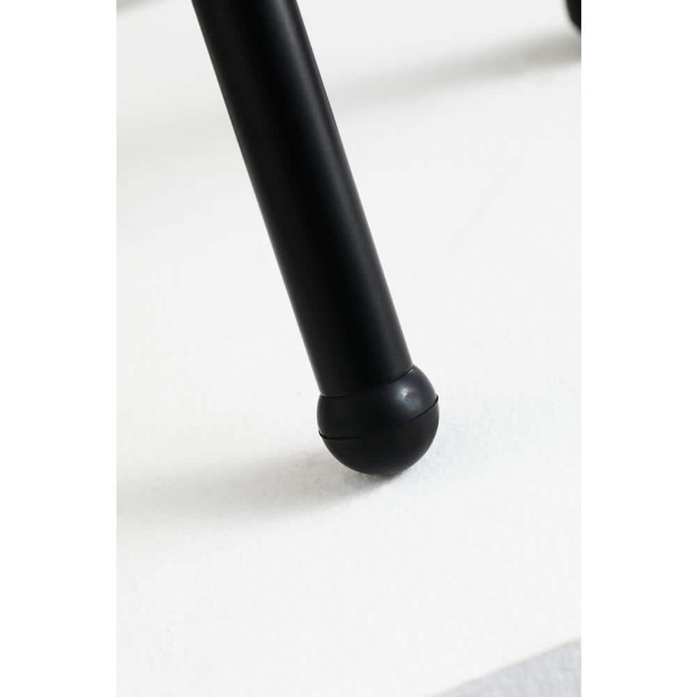 Black Iron Tripod Table Lamp with Rattan Shade