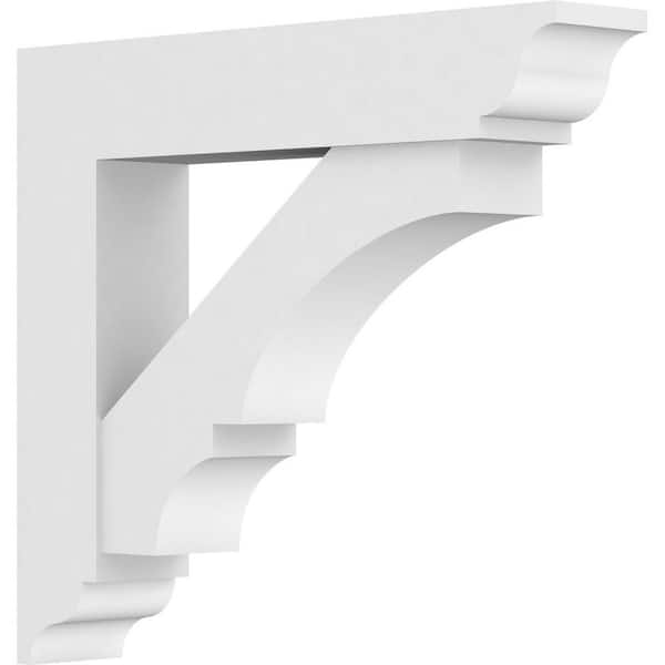 Ekena Millwork Standard Balboa 5 in. W x 24 in. H x 24 in. D Signature Urethane Polyurethane Bracket With Traditional Ends