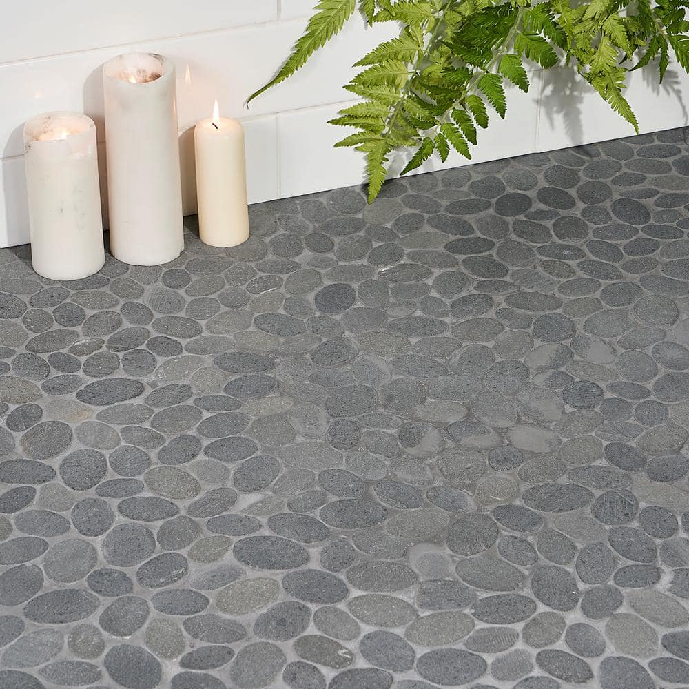 Multicolored Natural Stone Pebble Mosaic Tile for Floors and Walls