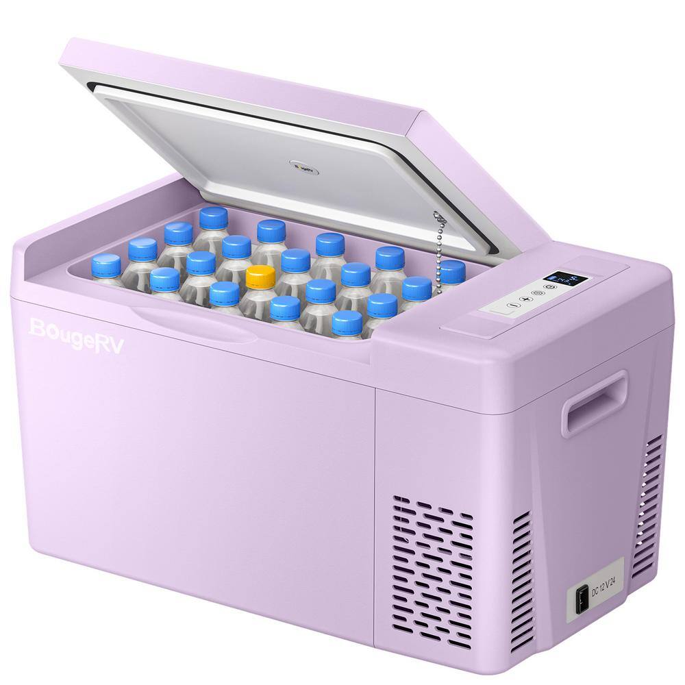 Purple 23 qt. Portable Refrigerator, 12-Volt Fridge 22L, Portable Freezer C