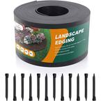 Black Plastic Garden Landscape Edging Flexible and Strengthened with Anti-UV Treatment(5 in. W x 5 in. H)