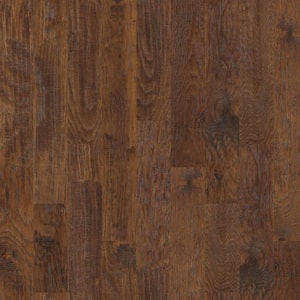 Canyon Hickory Fawn Hickory 3/8 in. T x 6.4 in. W Distressed Engineered Hardwood Flooring (30.48 sqft/case)