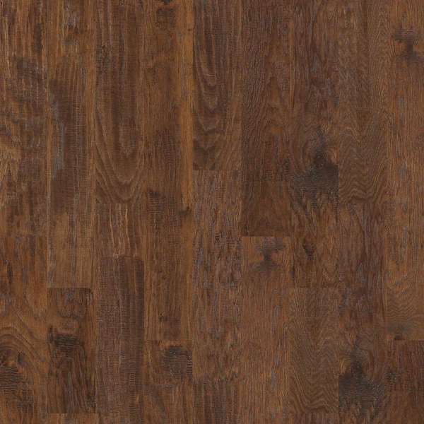 Canyon Fawn Hickory 3/8 In. T X 6.3 in. W Tongue and Groove Scraped Engineered Hardwood Flooring (30.48 sq.ft./case)