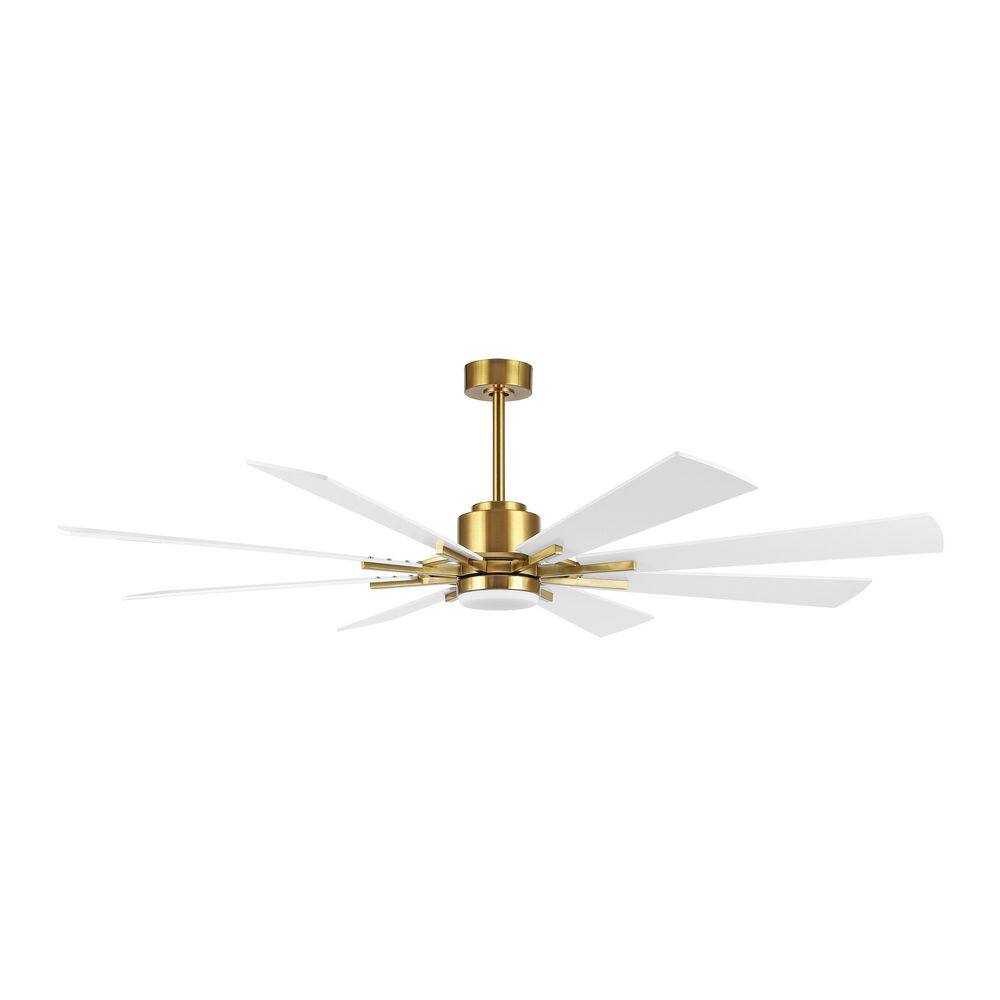 WINGBO 60 in. LED Indoor Gold Ceiling Fan with Remote WBCFQ030WH