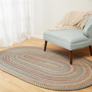 Greenwich Seaweed Multi 5 ft. x 8 ft. Oval Indoor Braided Area Rug