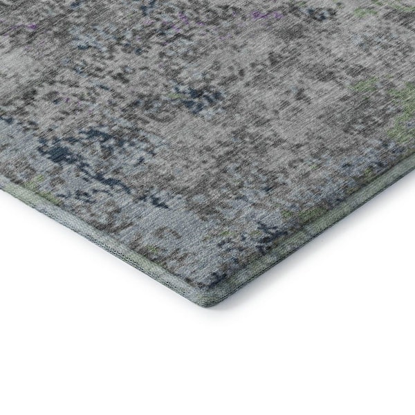 Mayfield Premium Machine Washable Abstract AMF1911 Fern 5 ft. x 7 ft. 6 in. Area Rug