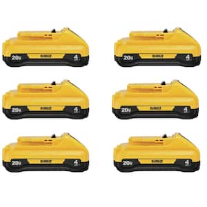20V MAX Lithium-Ion 4.0Ah Compact Battery Pack (6-Pack)