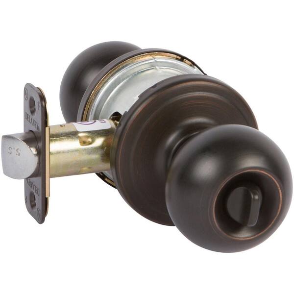 House Guard Hardware Oil Rubbed Bronze Oval Entry Door Knob - Keyed (6093DBR-ET)