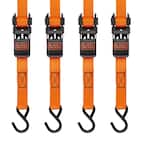 CargoLoc Ratchet Tie Downs 32565 4 Pc. 1 x 10' x 1,000 lbs - S-Hooks,  Window Box