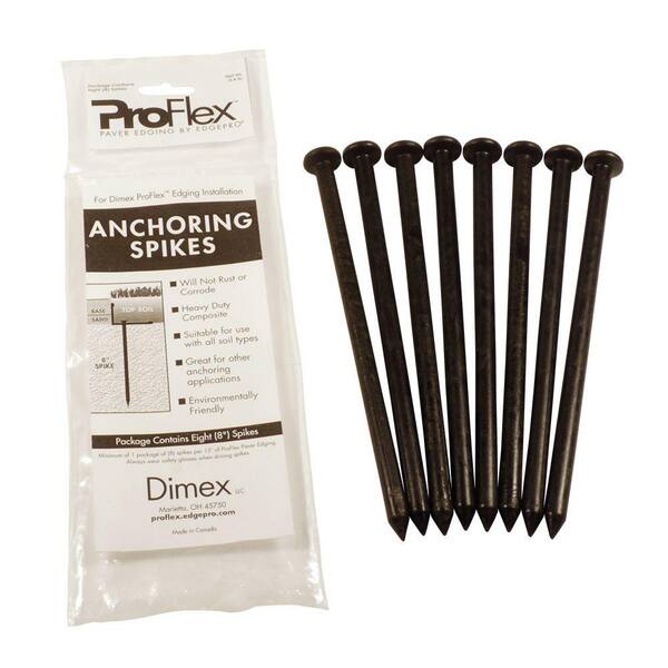 Dimex ProFlex Paver Edging Anchoring Spike Pack, (8) 8 in. Spikes