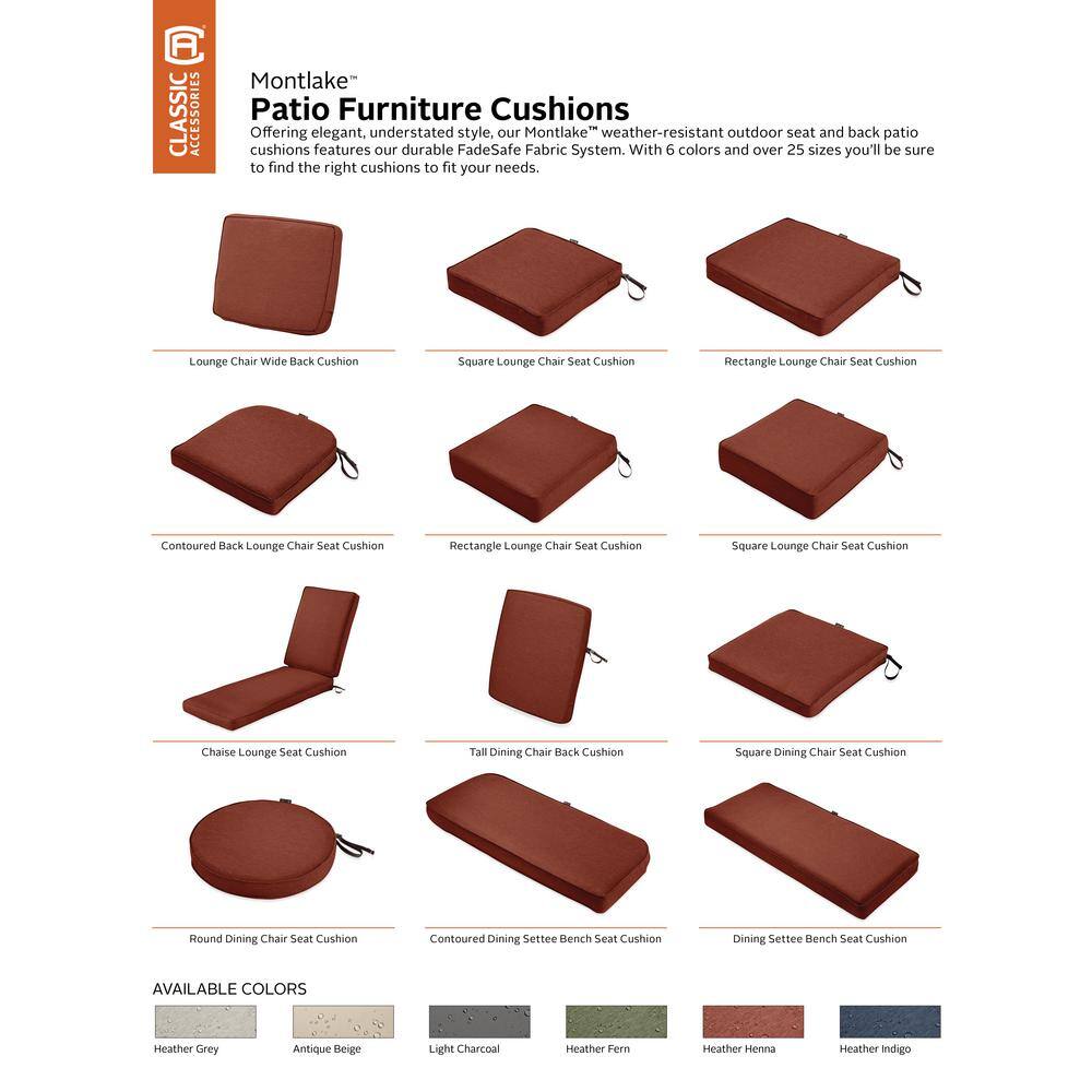 Heather Henna Red FadeSafe 41" Patio Bench Cushion