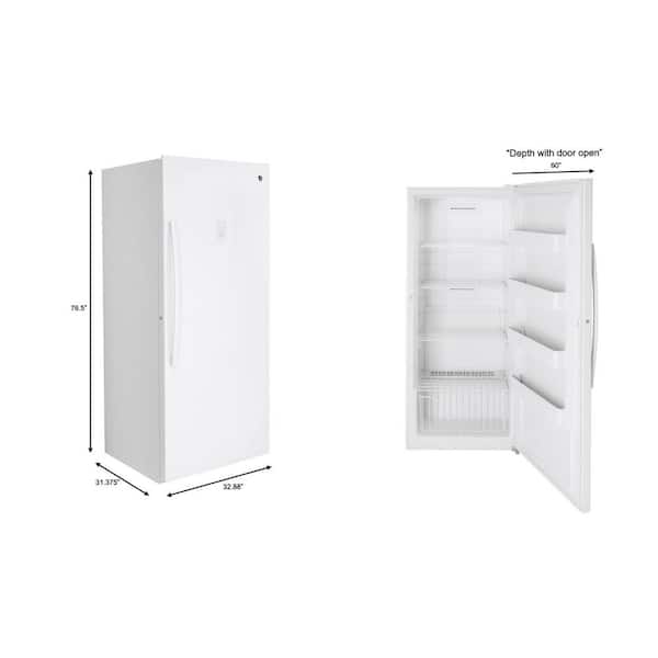 GE 21.3 cu. ft. Upright Freezer with Plastic Shelves and Garage Ready
