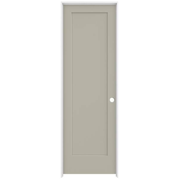 JELD-WEN 30 in. x 96 in. Madison Desert Sand Left-Hand Smooth Solid Core Molded Composite MDF Single Prehung Interior Door