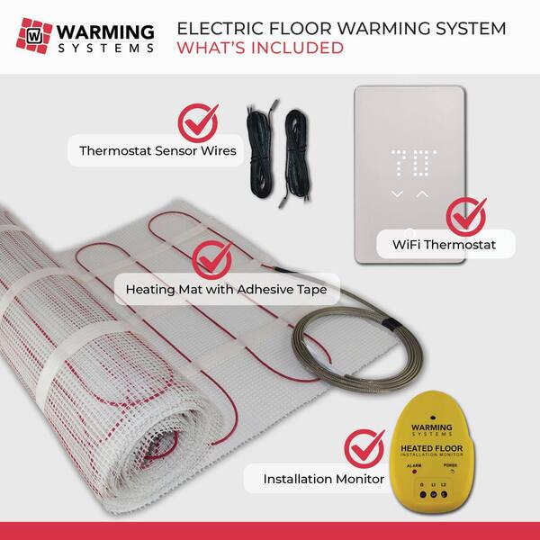 WARMING SYSTEMS 70 sq. ft. Electric Floor Heating Mat Kit 240-V