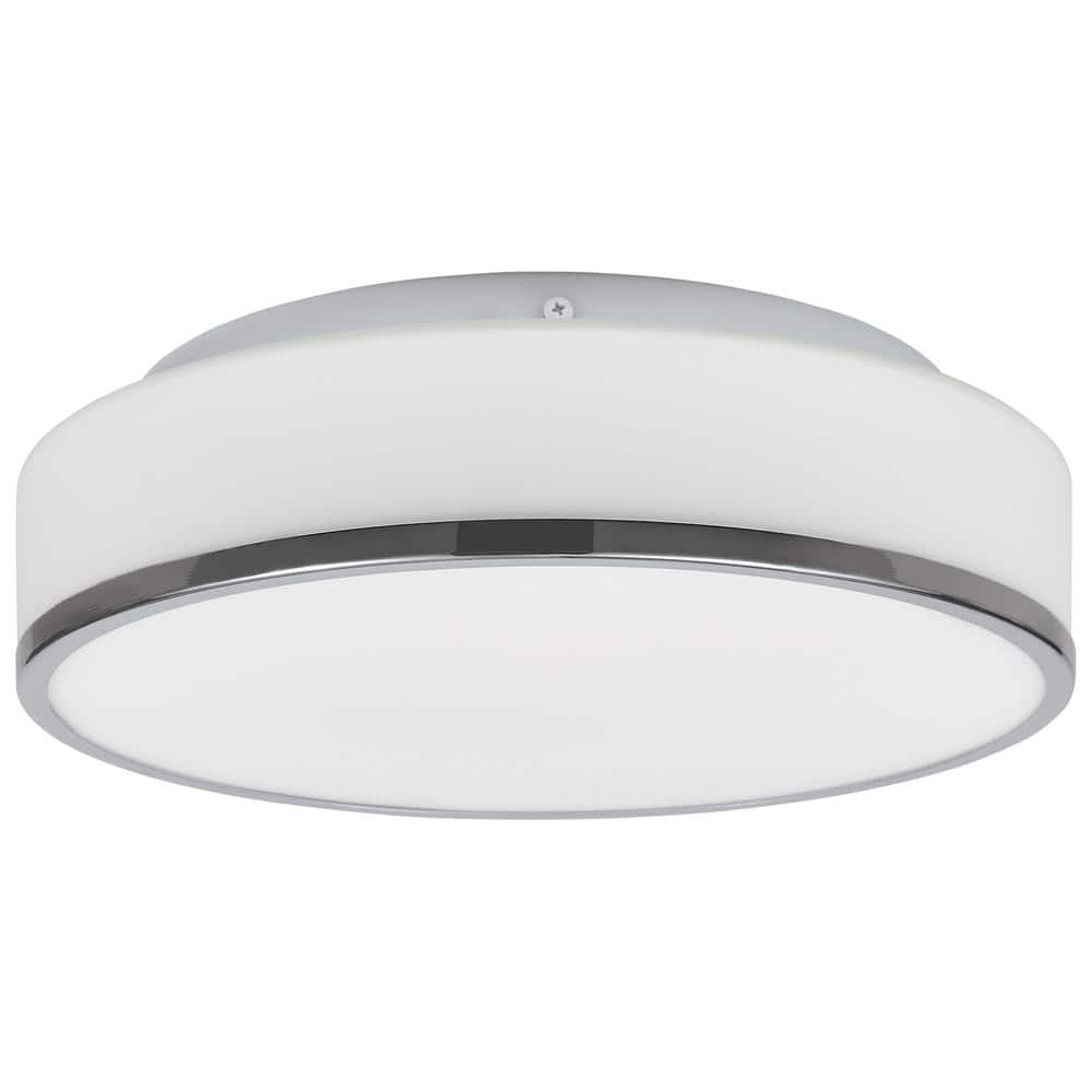 Aero 10" Chrome and Glass Flush Mount Light