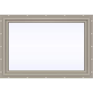 35.5 in. x 23.5 in. V-4500 Series Desert Sand Vinyl Picture Window w/ Low-E 366 Glass