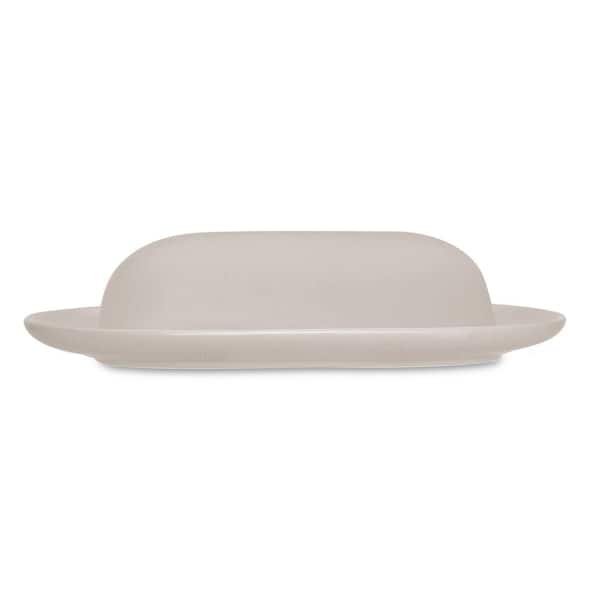 Colorwave Sand 8.5 in. (Tan) Stoneware Covered Butter Dishes
