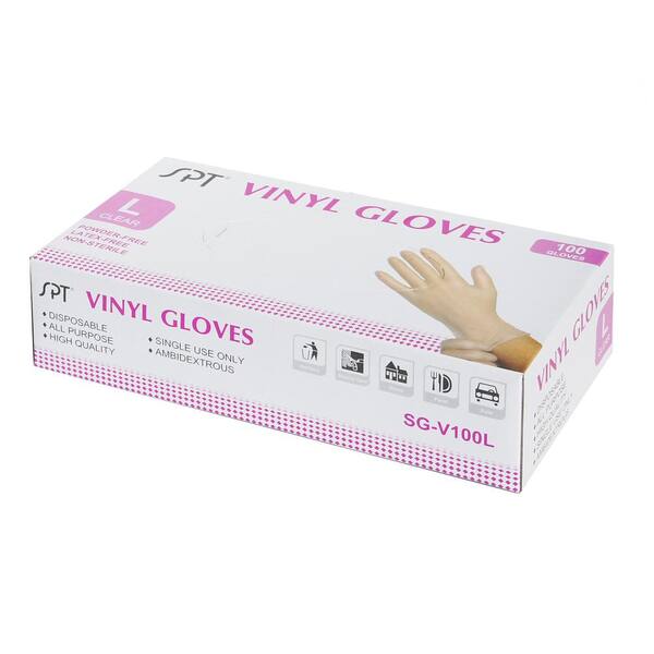 SPT Large Clear Disposable Vinyl Multi-Purpose Gloves (500-Count