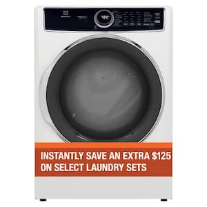 8 cu. ft. vented Front Load Stackable Electric Dryer in White with LuxCare Dry and Automatic Temperature Control