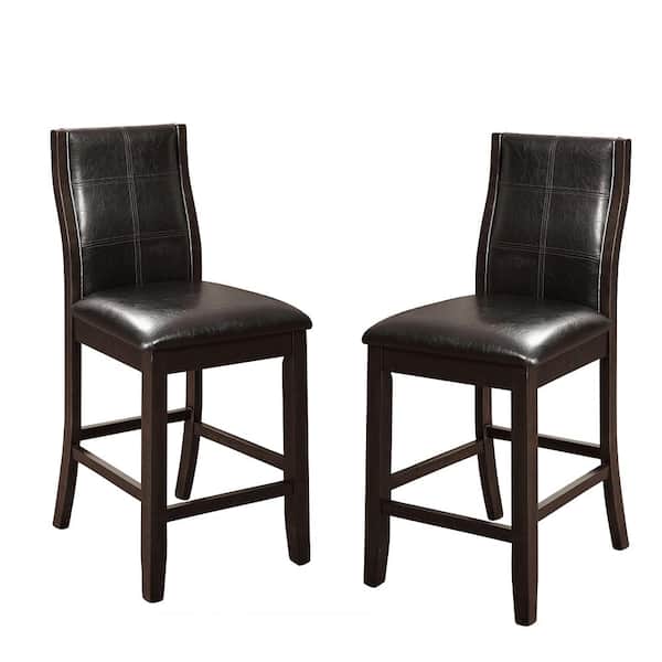Townsend II Brown Cherry Transitional Style Counter Height Chair