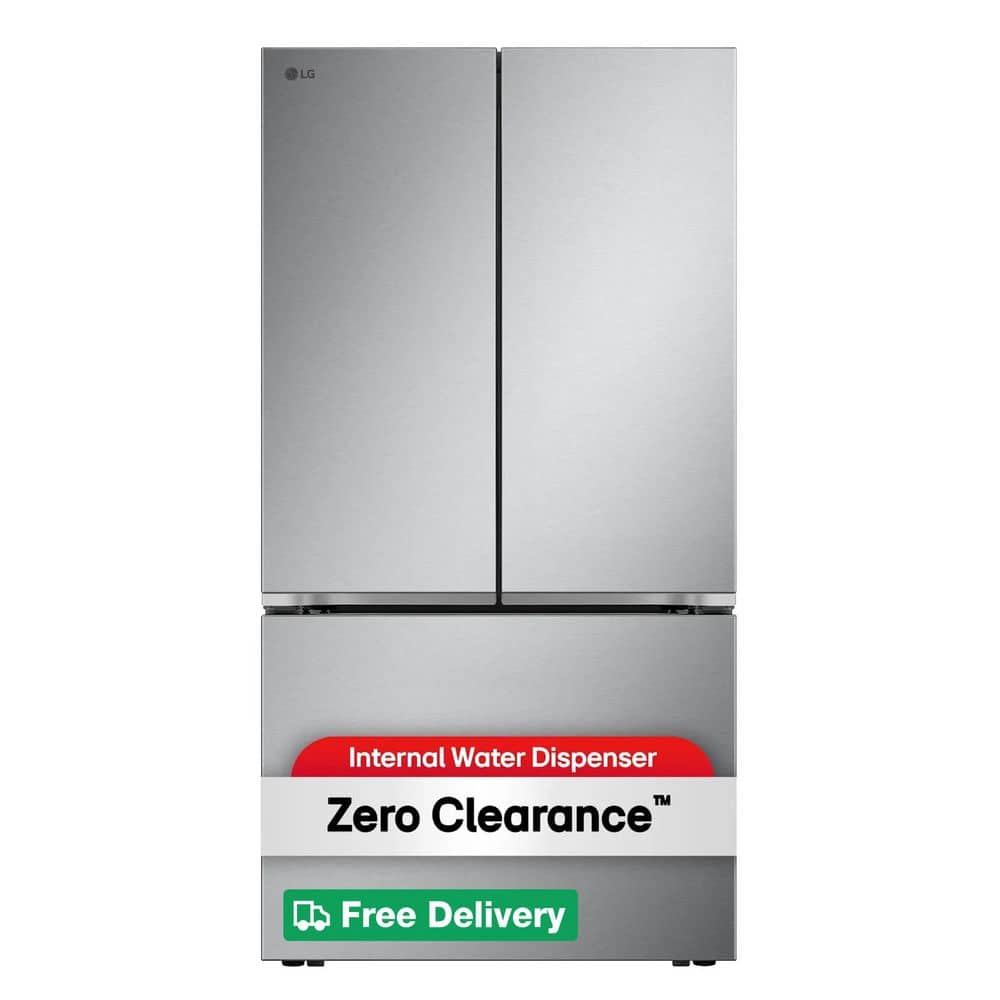 36 in. 25 cu. ft. Counter-Depth MAX with Zero Clearance 3-Door French Door Refrigerator with Thin Door Design