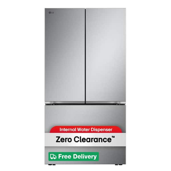 36 in. 25 cu. ft. Counter-Depth MAX with Zero Clearance 3-Door French Door Refrigerator with Thin Door Design
