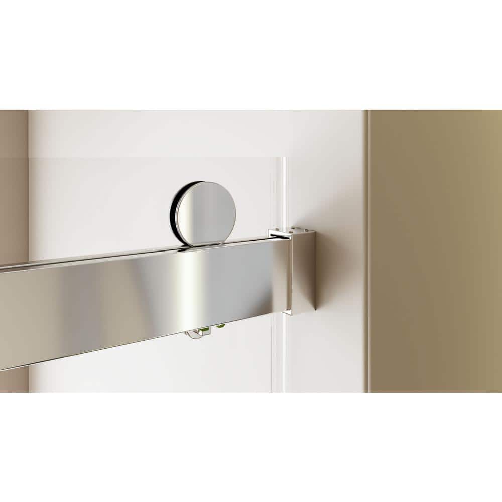 Chrome Frameless Double Sliding Shower Door with Tempered Glass