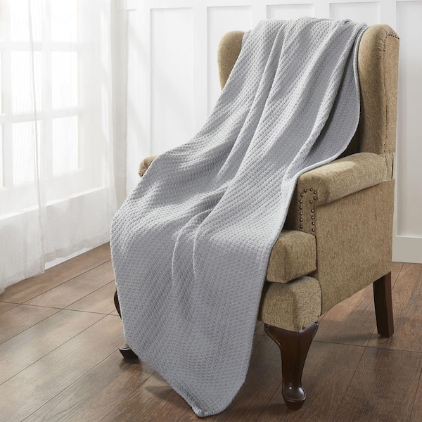 Modern Threads Silver 100 Cotton Thermal Twin Twin Xl Blanket 5thrblkg Sil Tn The Home Depot