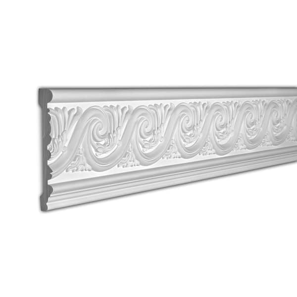 7-1/16 in. x 1 in. x 96 in. Leaf Scroll Polyurethane Frieze Moulding Pro Pack 16 LF (2-Pack)