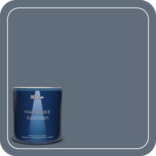 BEHR MARQUEE 1 qt. #BNC-29 Dark Room Satin Enamel Interior Paint & Primer