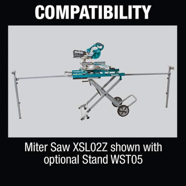 Makita 18V X2 LXT Lithium-Ion 1/2 in. Brushless Cordless 7-1/2 in. Dual  Slide Compound Miter Saw (Tool-Only) XSL02Z The Home Depot