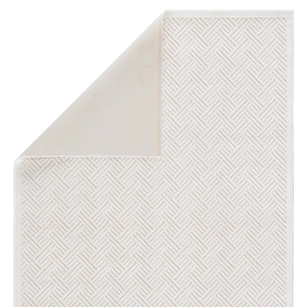 Ivory Elegance Tufted Rectangular Area Rug in Viscose and Chenille Blend
