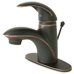 Builder's Series 4 in. Centerset Single-Handle Bathroom Faucet with Pop-Up Assembly in Oil Rubbed Bronze