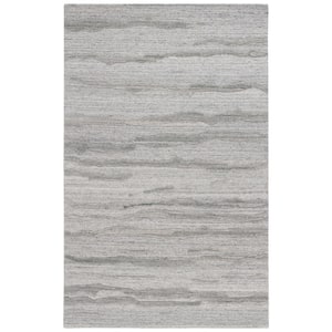 Abstract Gray 5 ft. x 8 ft. Undulating Marle Area Rug