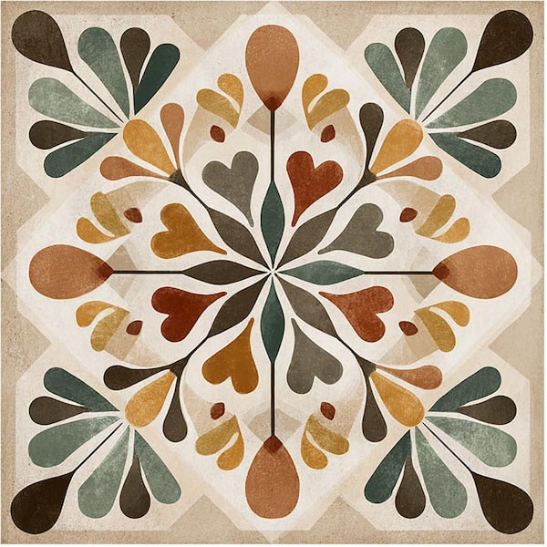 UUDULY 12.00 in. W x 1 in. H 20-Brown Green Beige Finish Vinyl Peel ...