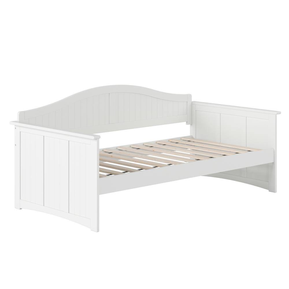 Nantucket White Twin Wood Daybed Frame with Slats
