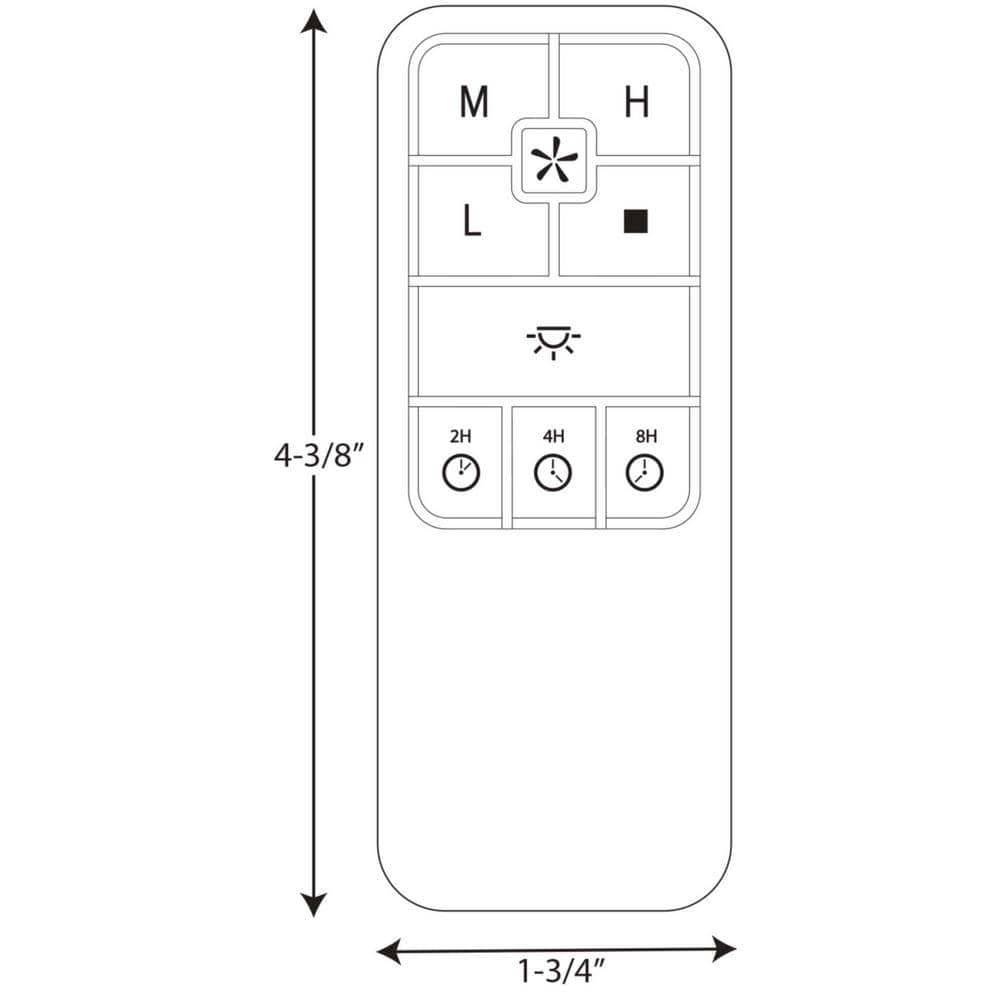 Black Universal WiFi Remote Control for Ceiling Fans