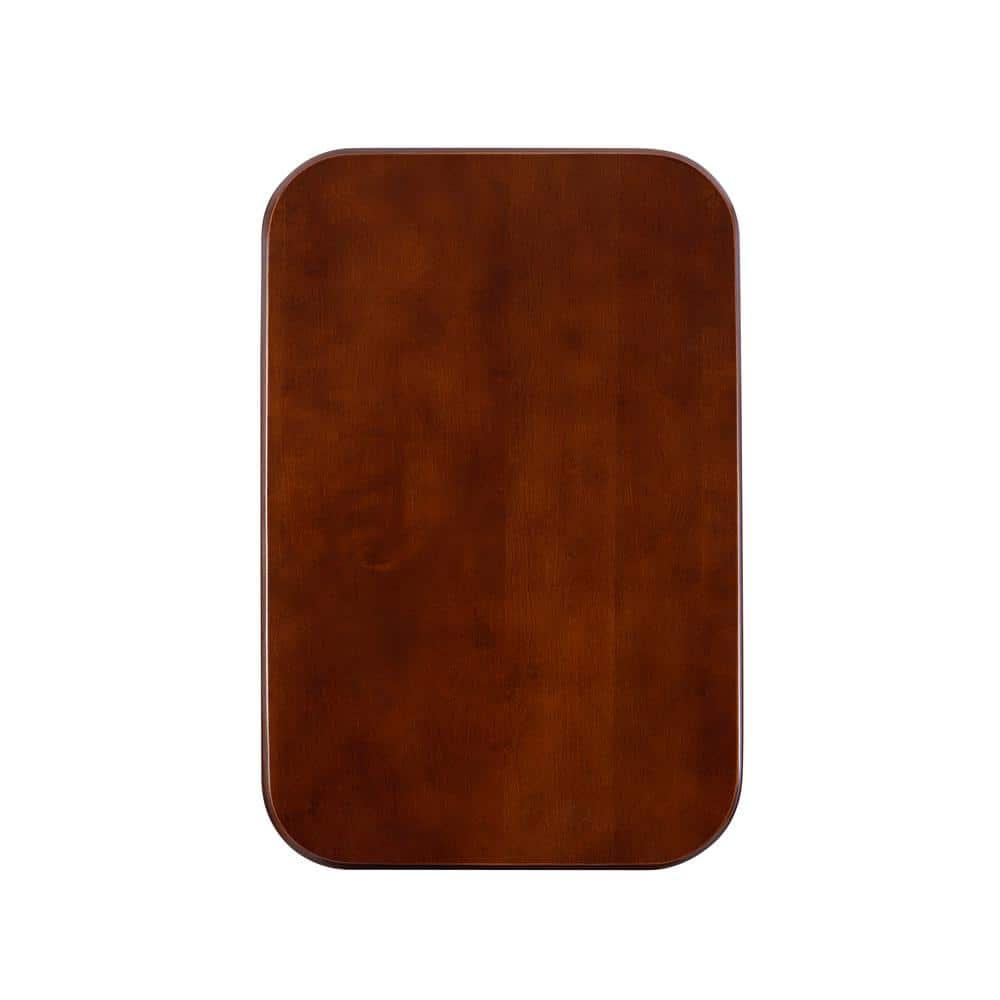 Hampden 5-Piece Folding Tray Table 15.72 in. Cherry Rectangle Wood End Table with Stand - thumbnail 4